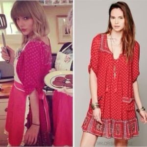 Free People Penny Lane Red Taylor Swift Dress